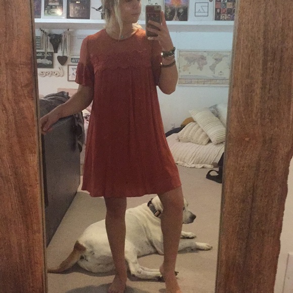 Burnt Orange Francesca’s Dress - Picture 2 of 2